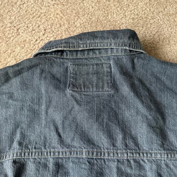 Marithe Francois Girbaud Mens 4XL Denim Trucker Jacket Blue Grey Jean Jacket - Picture 11 of 14